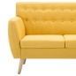 vidaXL Sofá de 3 plazas tapizado de tela amarillo 172x70x82 cm