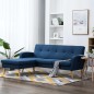vidaXL Sofá con forma de L tapizado de tela azul 186x136x79 cm vidaXL Sofá con forma de L tapizado de tela azul 186x136x79 cm