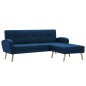 vidaXL Sofá con forma de L tapizado de tela azul 186x136x79 cm vidaXL Sofá con forma de L tapizado de tela azul 186x136x79 cm