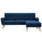 vidaXL Sofá con forma de L tapizado de tela azul 186x136x79 cm vidaXL Sofá con forma de L tapizado de tela azul 186x136x79 cm
