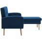 vidaXL Sofá con forma de L tapizado de tela azul 186x136x79 cm vidaXL Sofá con forma de L tapizado de tela azul 186x136x79 cm