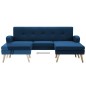 vidaXL Sofá con forma de L tapizado de tela azul 186x136x79 cm vidaXL Sofá con forma de L tapizado de tela azul 186x136x79 cm