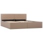 vidaXL Cama canapé hidráulica cuero sintético capuchino 160x200 cm vidaXL Cama canapé hidráulica cuero sintético capuchino 160x200 cm