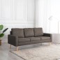 vidaXL Sofá de 3 plazas de tela color gris taupe vidaXL Sofá de 3 plazas de tela color gris taupe