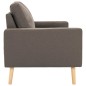 vidaXL Sofá de 3 plazas de tela color gris taupe vidaXL Sofá de 3 plazas de tela color gris taupe