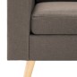 vidaXL Sofá de 3 plazas de tela color gris taupe vidaXL Sofá de 3 plazas de tela color gris taupe