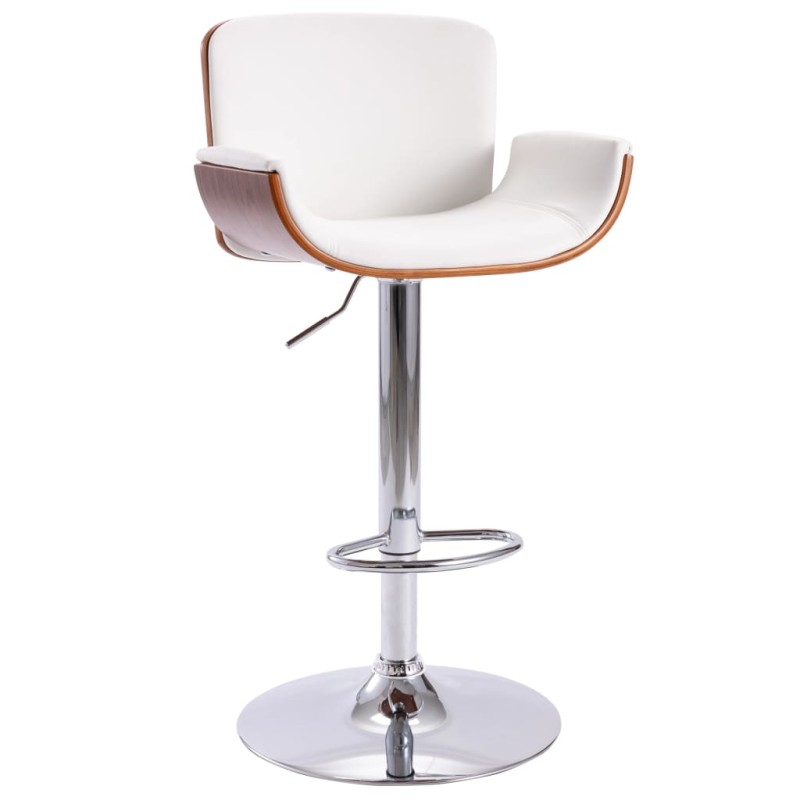 vidaXL Taburete de cocina cuero sintético blanco vidaXL Taburete de cocina cuero sintético blanco
