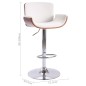 vidaXL Taburete de cocina cuero sintético blanco vidaXL Taburete de cocina cuero sintético blanco