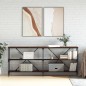vidaXL Mesa consola hierro madera ingeniería roble marrón 180x30x75 cm vidaXL Mesa consola hierro madera ingeniería roble marrón 180x30x75 cm