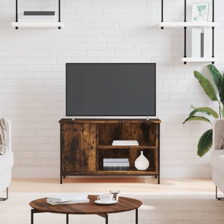 vidaXL Mueble para TV madera contrachapada roble ahumado 80x40x50 cm