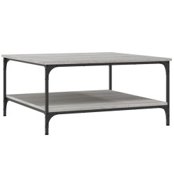 vidaXL Mesa de centro madera de ingeniería gris Sonoma 80x80x40 cm