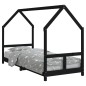 vidaXL Estructura de cama para niños madera de pino negro 80x200 cm vidaXL Estructura de cama para niños madera de pino negro 80x200 cm