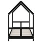 vidaXL Estructura de cama para niños madera de pino negro 80x200 cm vidaXL Estructura de cama para niños madera de pino negro 80x200 cm