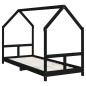 vidaXL Estructura de cama para niños madera de pino negro 80x200 cm vidaXL Estructura de cama para niños madera de pino negro 80x200 cm