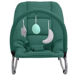 vidaXL Hamaca mecedora para bebés de acero verde