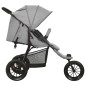 vidaXL Carrito de bebés de acero gris claro vidaXL Carrito de bebés de acero gris claro