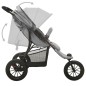 vidaXL Carrito de bebés de acero gris claro vidaXL Carrito de bebés de acero gris claro