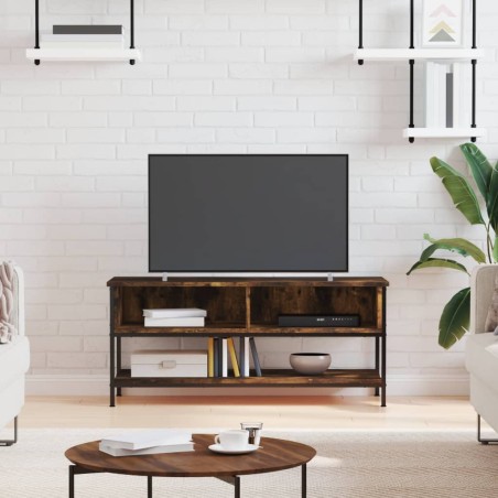 vidaXL Mueble para TV madera contrachapada roble ahumado 100x35x45 cm