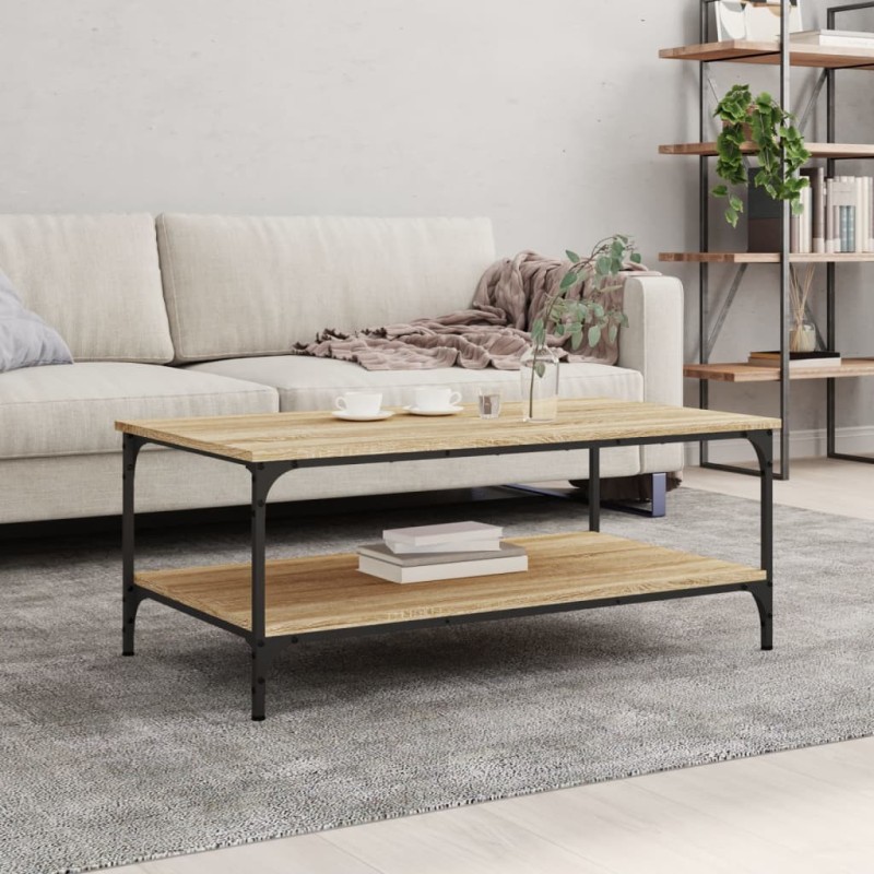 vidaXL Mesa de centro madera de ingeniería roble Sonoma 100x55x40 cm vidaXL Mesa de centro madera de ingeniería roble Sonoma 100x55x40 cm