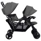 vidaXL Carrito para gemelos tandem de acero gris oscuro vidaXL Carrito para gemelos tandem de acero gris oscuro