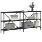 vidaXL Mesa consola hierro y madera de ingeniería negro 160x30x75 cm vidaXL Mesa consola hierro y madera de ingeniería negro 160x30x75 cm