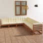 vidaXL Juego de muebles de jardín 7 pzas y cojines madera pino maciza vidaXL Juego de muebles de jardín 7 pzas y cojines madera pino maciza