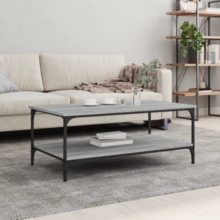 vidaXL Mesa de centro madera de ingeniería gris Sonoma 100x55x40 cm