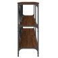 vidaXL Mesa consola hierro madera ingeniería roble marrón 200x30x75 cm vidaXL Mesa consola hierro madera ingeniería roble marrón 200x30x75 cm