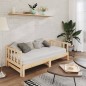 vidaXL Sofá cama extraíble madera maciza de pino 2x(90x200) cm