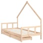 vidaXL Estructura de cama para niños con cajones madera pino 90x200 cm