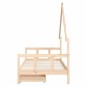 vidaXL Estructura de cama para niños con cajones madera pino 90x200 cm
