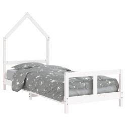 vidaXL Estructura de cama para niños madera de pino blanco 80x200 cm