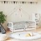 vidaXL Estructura cama infantil y cajones madera pino blanco 80x160 cm