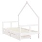 vidaXL Estructura cama infantil y cajones madera pino blanco 80x160 cm