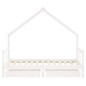 vidaXL Estructura cama infantil y cajones madera pino blanco 80x160 cm