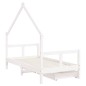 vidaXL Estructura cama infantil y cajones madera pino blanco 80x160 cm
