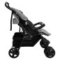 vidaXL Carrito para gemelos de acero gris claro vidaXL Carrito para gemelos de acero gris claro