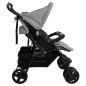 vidaXL Carrito para gemelos de acero gris claro vidaXL Carrito para gemelos de acero gris claro