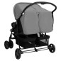 vidaXL Carrito para gemelos de acero gris claro vidaXL Carrito para gemelos de acero gris claro