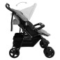 vidaXL Carrito para gemelos de acero gris claro vidaXL Carrito para gemelos de acero gris claro