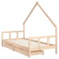 vidaXL Estructura de cama infantil con cajones madera pino 90x190 cm vidaXL Estructura de cama infantil con cajones madera pino 90x190 cm