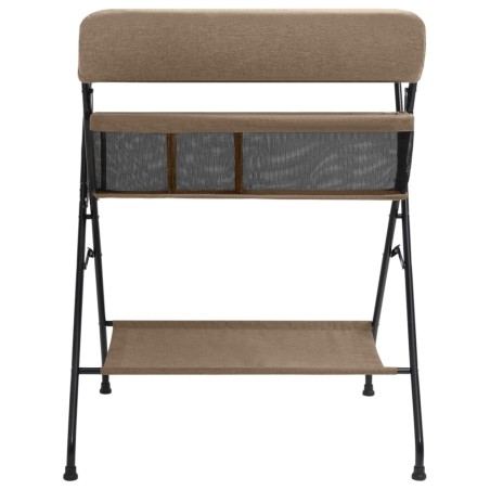 vidaXL Mesa cambiadora hierro gris taupe