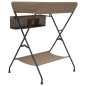 vidaXL Mesa cambiadora hierro gris taupe vidaXL Mesa cambiadora hierro gris taupe