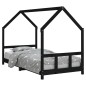 vidaXL Estructura de cama para niños madera de pino negro 90x190 cm