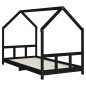 vidaXL Estructura de cama para niños madera de pino negro 90x190 cm