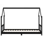 vidaXL Estructura de cama para niños madera de pino negro 90x190 cm