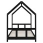 vidaXL Estructura de cama para niños madera de pino negro 90x190 cm
