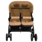 vidaXL Carrito para gemelos de acero gris taupé