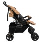 vidaXL Carrito para gemelos de acero gris taupé