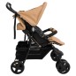 vidaXL Carrito para gemelos de acero gris taupé